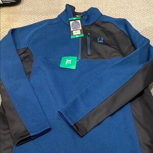 Spyder Men's Blue and Black Jacket